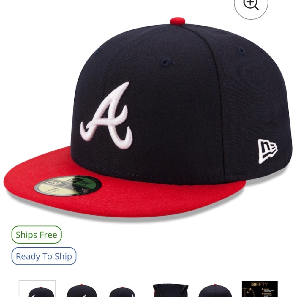 New Era Navy and Red Baseball Cap goes for 44 dollars on lids